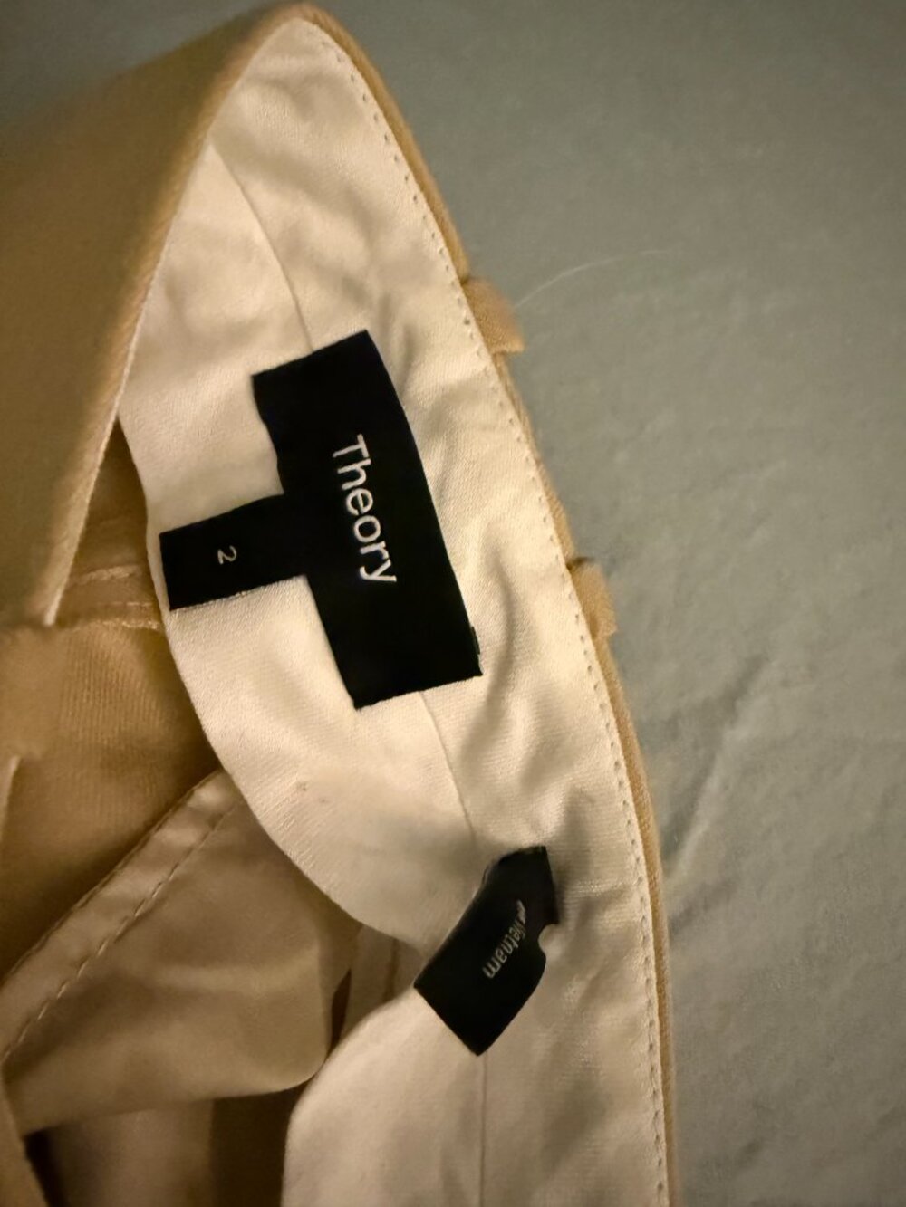 Theory Demitria HW Pants Size 2 Cardamom Sleek Flannel 2 M0801214 NEW $325 - Picture 6 of 6